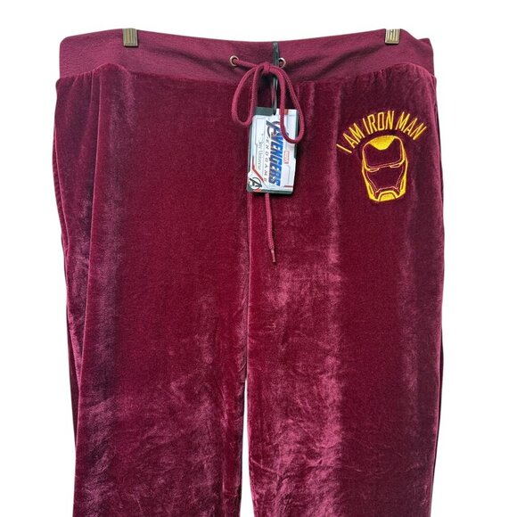 Universe Marvel Velour Joggers Plus Size 2X Avengers: Endgame I Am Iron Man NEW - Picture 4 of 14